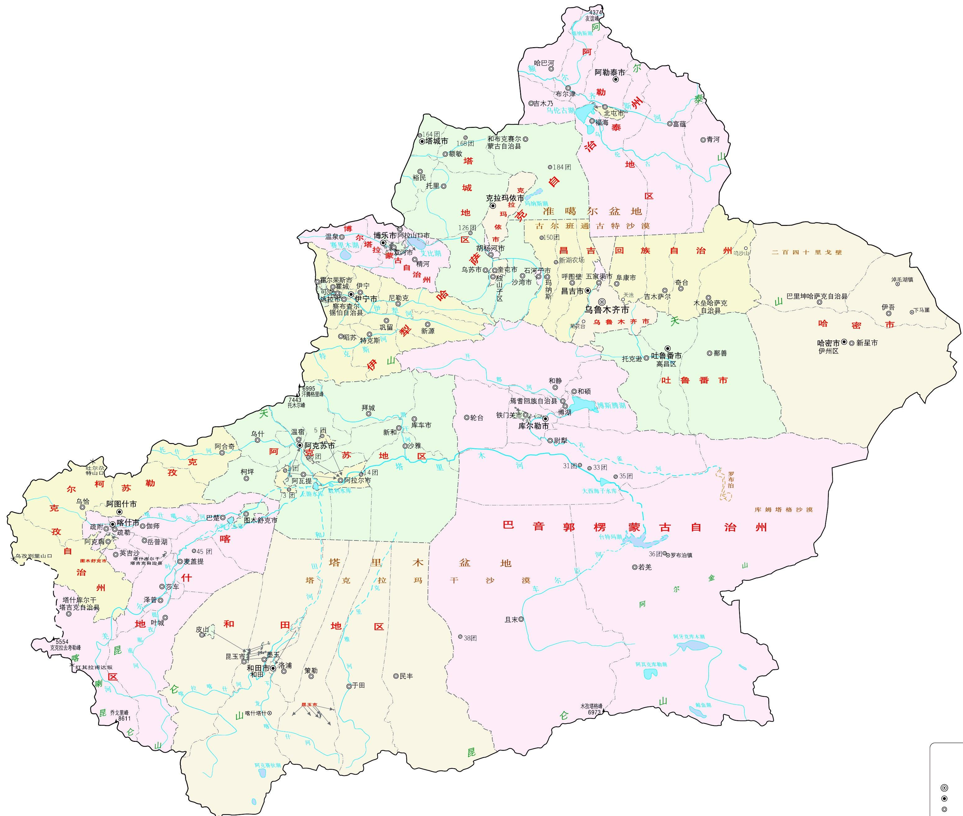 新疆地圖，探索神秘西域的指南，新疆地圖，神秘西域探索指南