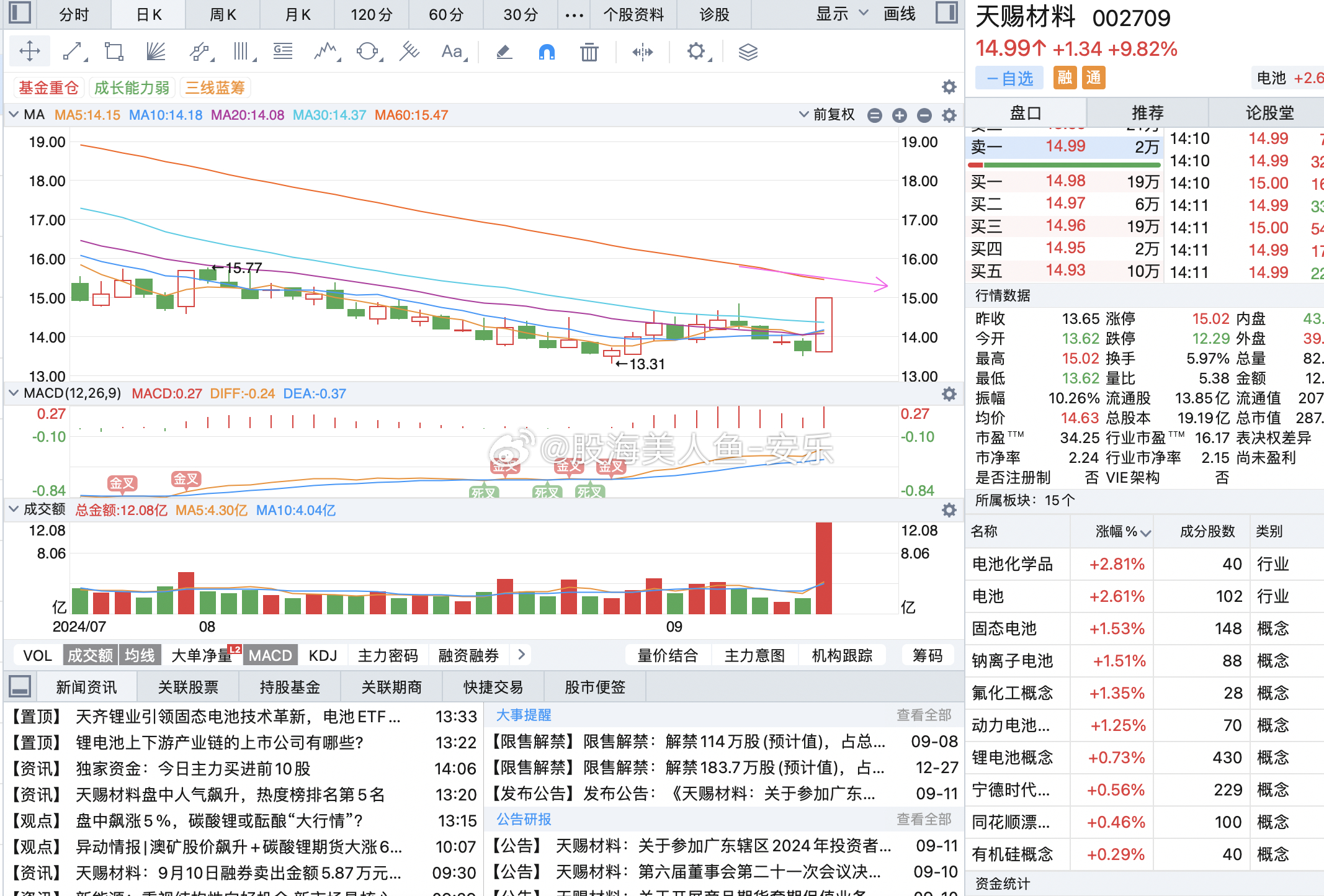 天賜材料股票，深度解析與前景展望（代碼，002709），天賜材料股票深度解析及前景展望（代碼，002709）